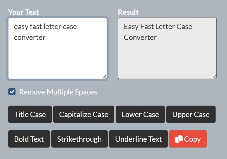 Easy Fast Letter Case Converter In jQuery