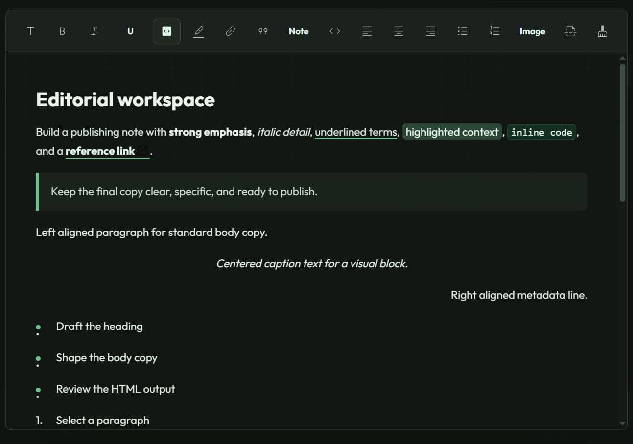 LOEditor: jQuery WYSIWYG Editor With Clean HTML Output