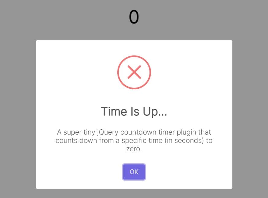 Minimal jQuery Plugin For Countdown Timers - jQuery countDown.js