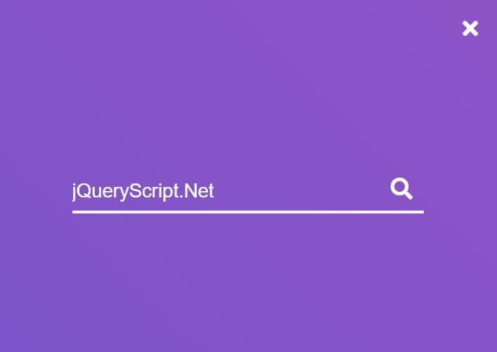 Morphing Fullscreen Site Search Box With jQuery And CSS3