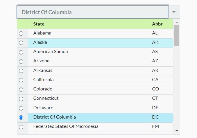 Dynamic Multi-column Dropdown Plugin For Bootstrap