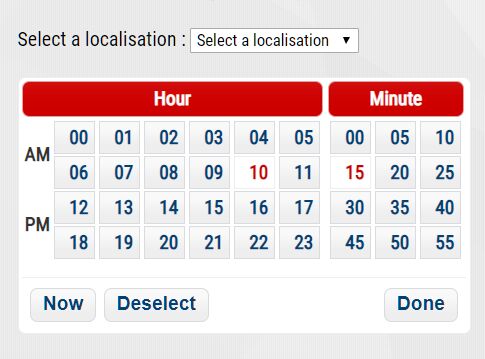 Customizable Multilingual Time Picker For jQuery UI