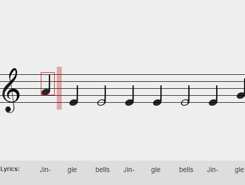 Draggable Music Notation Editor - jsNoteEditor