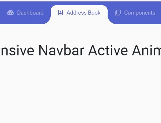 Responsive Navbar Active Animation For Bootstrap 4