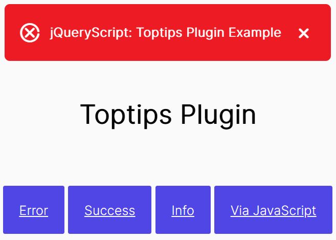 Top Alert Notification Bar Plugin With jQuery - Toptips