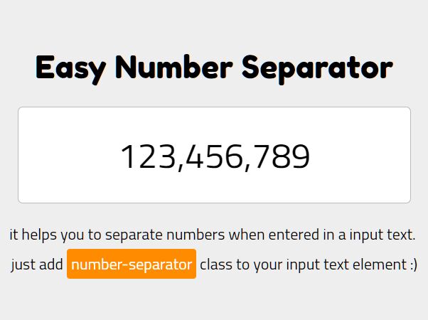 Auto Add Thousand Separators In Numbers - Easy Number Separator