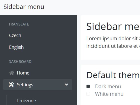 Offcanvas Navigation With Accordion/Tree Menus - Sidebar Menu