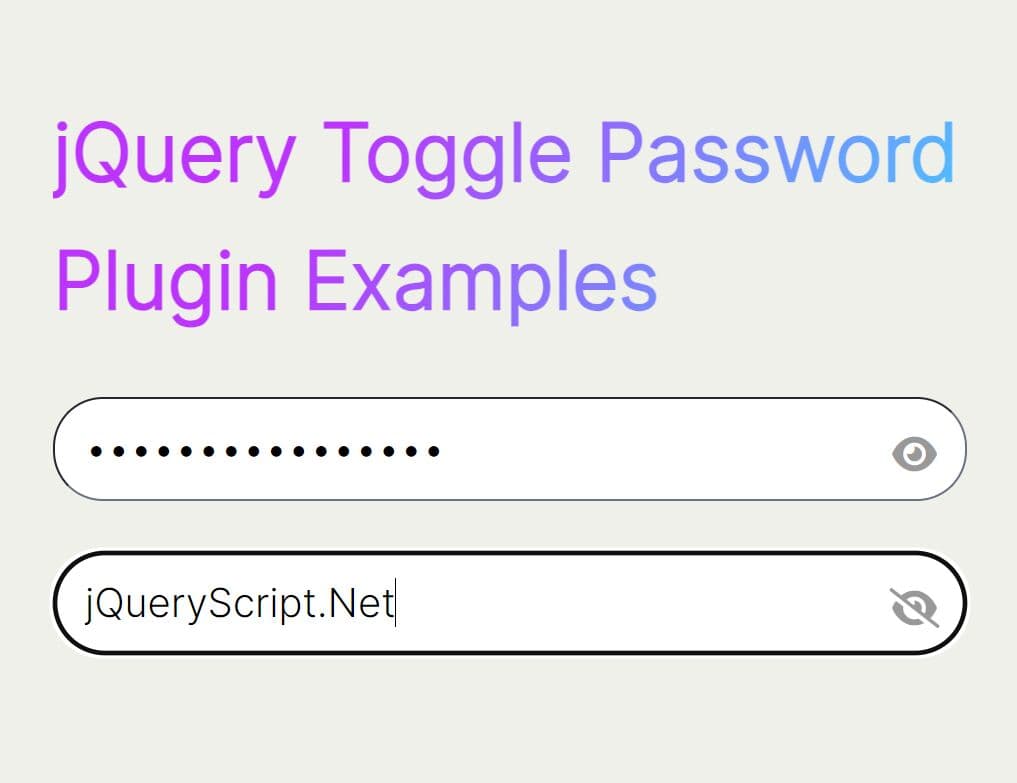 One-Click Password Visibility With jQuery - Toggle Password