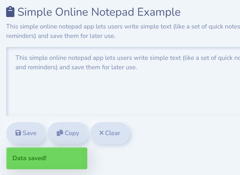 Simple Online Notepad Using jQuery And Session Storage