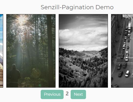 Fast Content Paginator With jQuery And Bootstrap 4 - Senzill Pagination