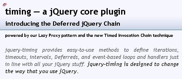 A powerful & Useful jQuery Plugin - jquery-timing