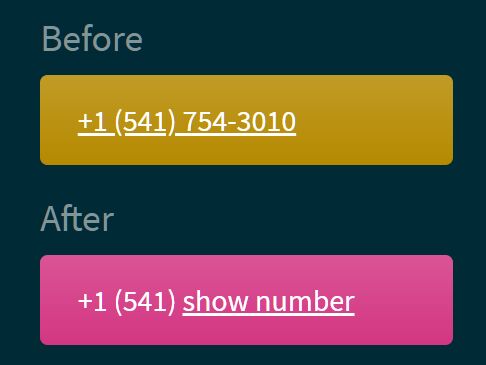 Protect Phone Number On Your Website - jQuery hide-phone-num