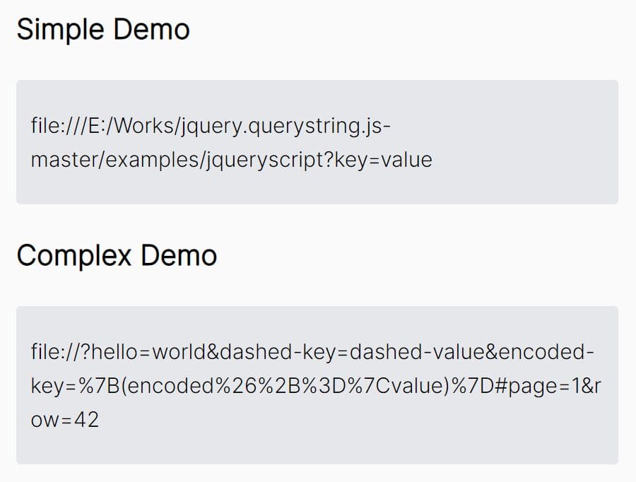 Easy URL Query String Manipulation Plugin - jQuery querystring.js