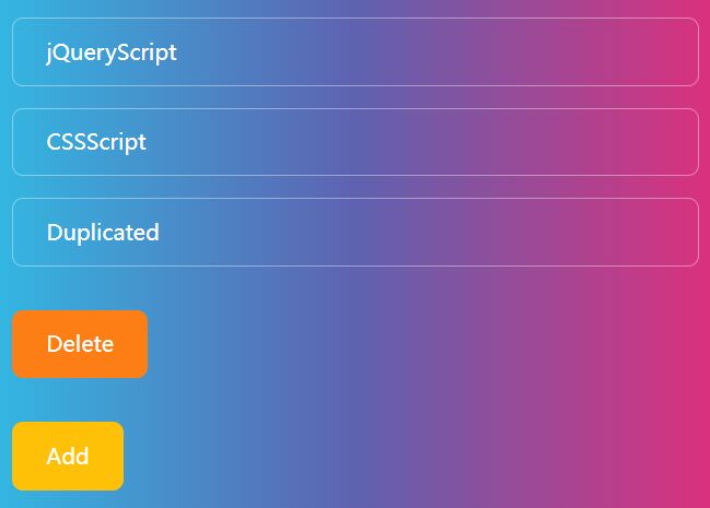Create Repeatable Form Groups - jQuery Repeater