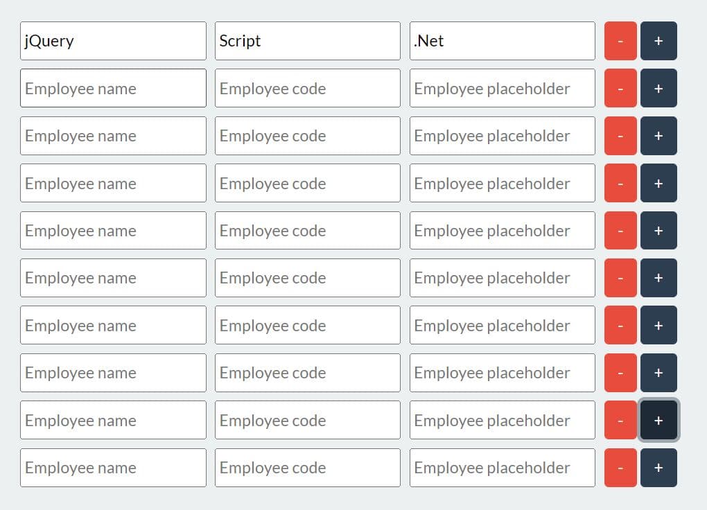 Duplicate And Manage Groups Of Input Elements - jQuery Replicate.js