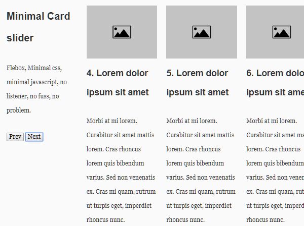 Minimal Responsive Card Slider In jQuery