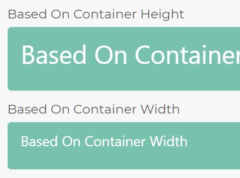 Scale Font Size Based On Container's Width Or Height - jQuery Fluid Typography