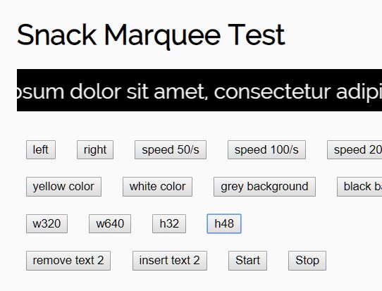Smoothly Scroll The Content Left Or Right - jQuery SnackMarquee