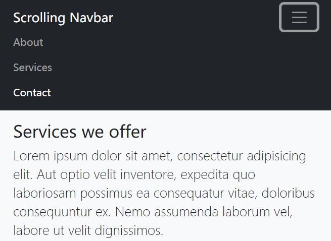 Responsive Scrolling Bootstrap Navbar For One Page Website