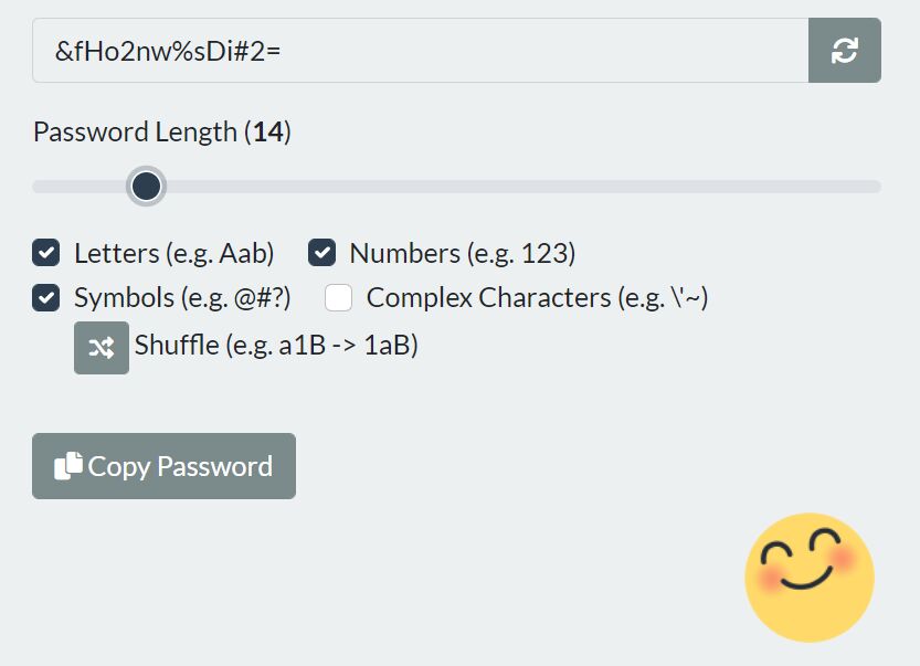 Secure Password Generator With Strength Indicator