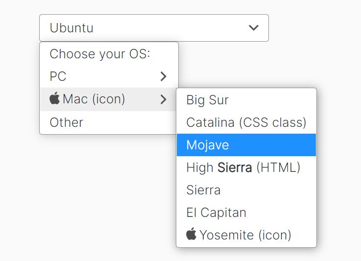 Multi-level Dropdown List Plugin - jQuery Dropdown Submenu