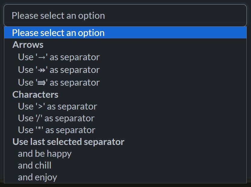 Display Option Paths In Select Boxes - jQuery selectPath