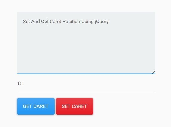 Set And Get Caret Position Using jQuery - Caret.js