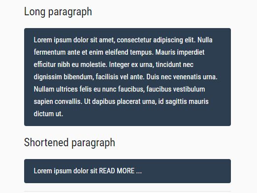 Shorten Long Text With Ellipsis - jQuery Dotify