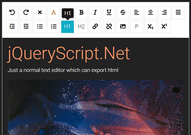 Simple Rich Text Editor In jQuery