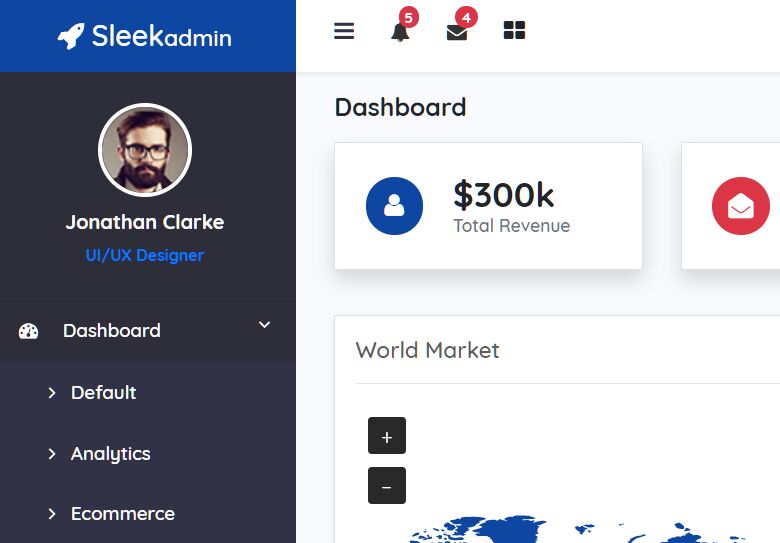 Responsive Bootstrap Admin Template - Sleekadmin