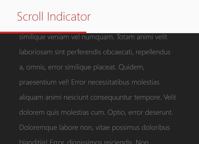 Slim Top Scroll Position Indicator In jQuery