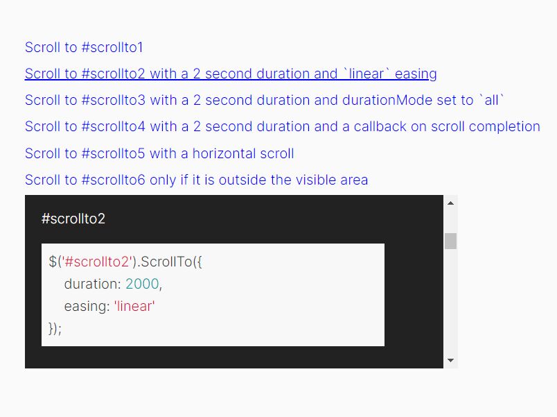 jQuery smooth scroll Plugins | jQuery Script