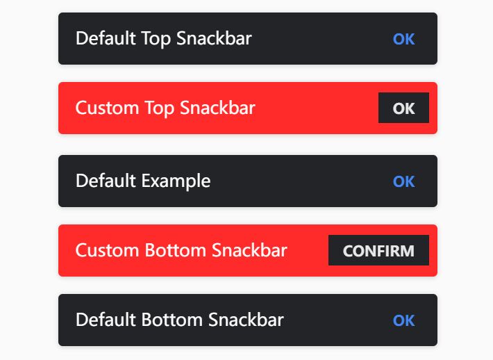 Material Design Snackbar Style Alert Notification With jQuery