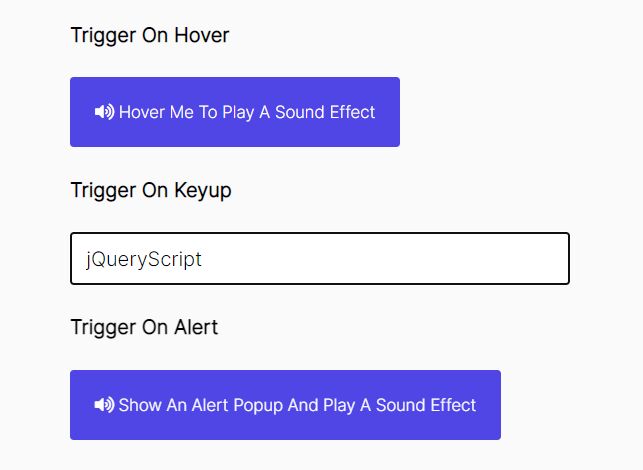 27 Sound Effects For Your jQuery Project - uiSound
