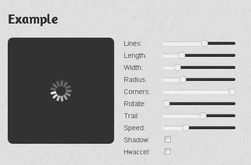 spin.js - Animated CSS3 Loading Spinner