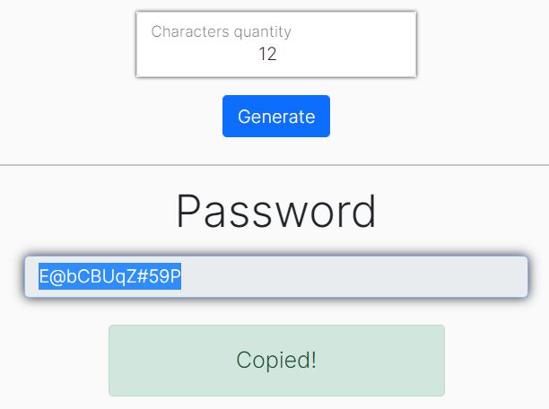 Strong Random Password Generator In jQuery