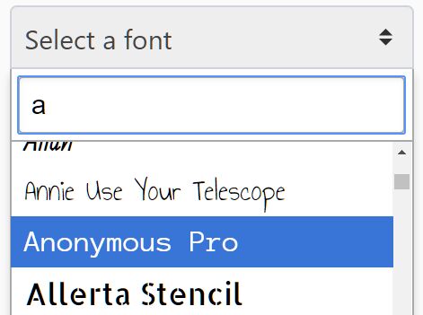 System/Google Font Picker With Live Preview - Fontselect