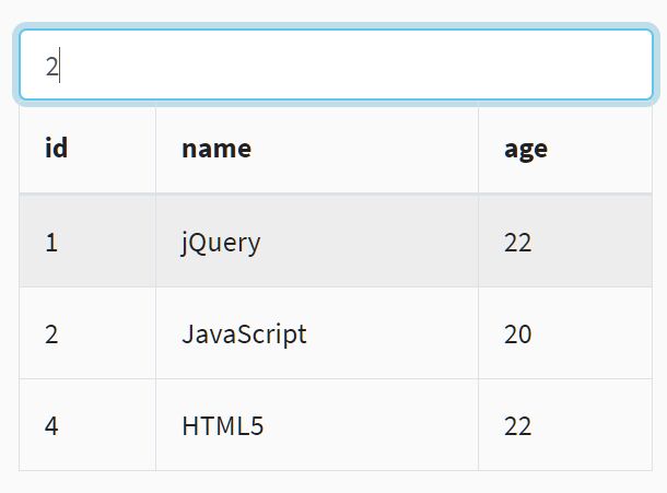 Search/Filter Table Rows Based On Input - table_search.js