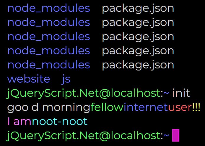 Terminal Input And Output Animations - jQuery Terminal-Emulator