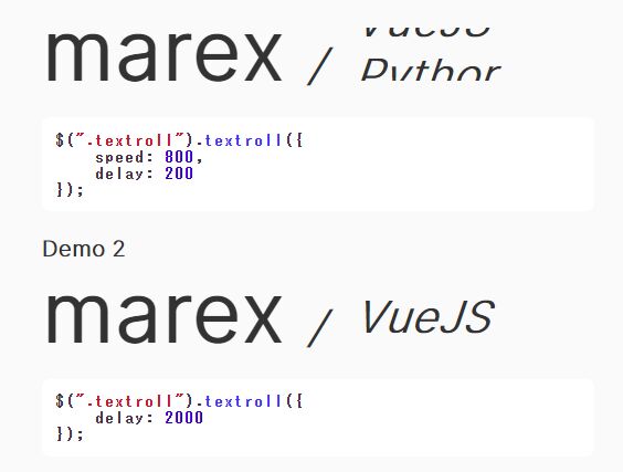 Configurable Text Rolling Effects In jQuery - textroll.js