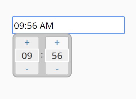 Time Picker With Mouse And Keyboard Interactions - jQuery timeSelector