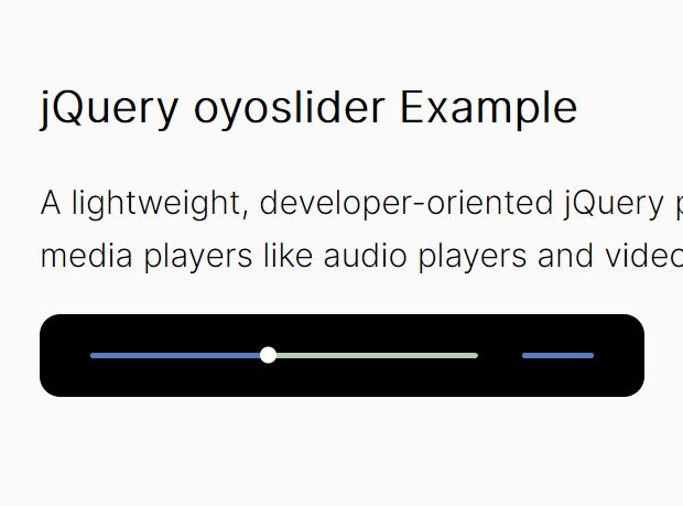 Slim Track & Volume Slider For Media Player - oyoslider