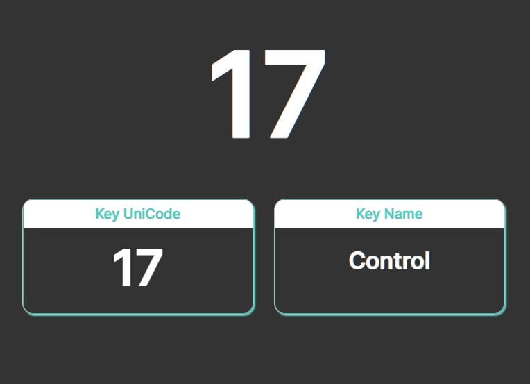 Get the Unicode & Name Of Pressed Key Using jQuery