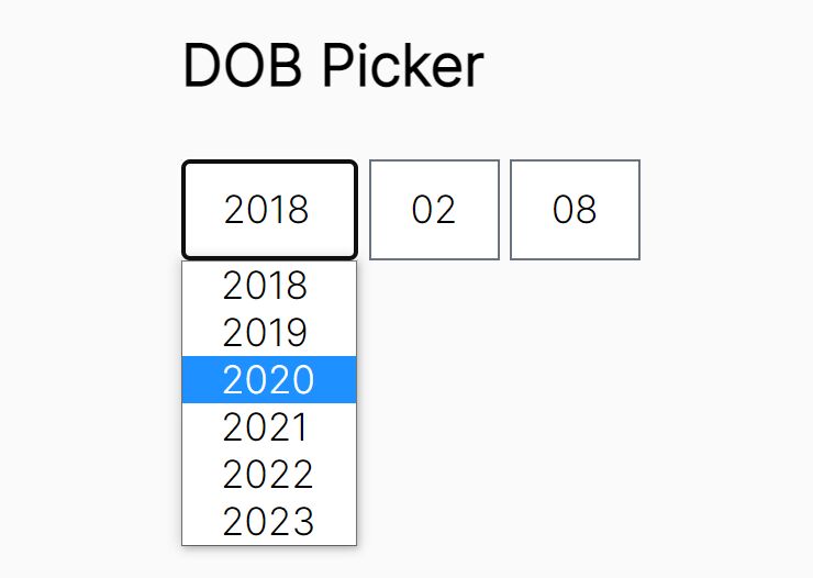 User-friendly Birth Date Picker jQuery Plugin - dOb.js