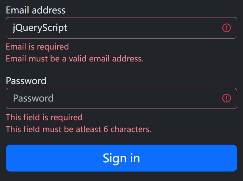 Bootstrap Form Validation