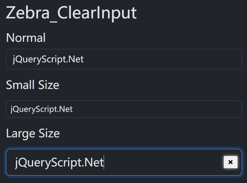 Easily Add Clear Buttons to Text Inputs with Zebra_ClearInput