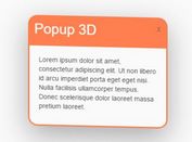 3D Interactive Popup Window With jQuery And CSS3 - 3D Popup