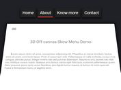 3D Off-canvas Skew Menu with jQuery and CSS3
