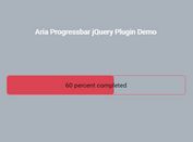 Minimal Accessible Progress Bar Plugin With jQuery - aria-progressbar