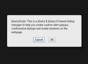 Create Custom Alert/Confirm/Modal Popups With jQuery UI - Dialogs Manager